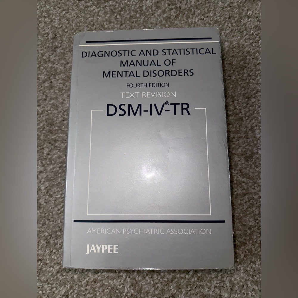 DSM-IV-TR Manual by American Psychiatric Association